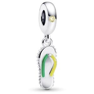 Sterling Silver Flip-Flop Sandal Dangle Charm